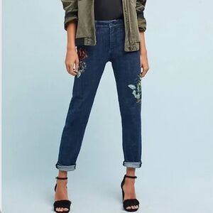 Anthropology Pilcro and the Letterpress Slim Boyfriend Sequin Jeans Size 30